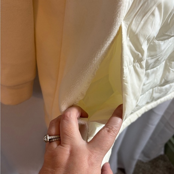 Lands’ End Fleece Cowl Neck Pullover‎ Ivory XL Plus Size 18 EUC Primaloft 0430 - Picture 5 of 13